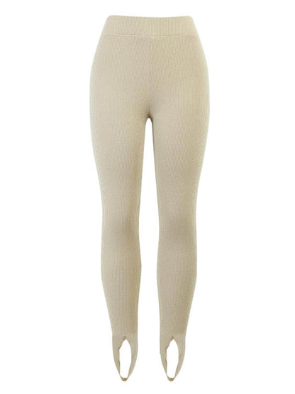 Ribbed Mid Waist Leggings for Comfortable Everyday Wear - Selvanelle