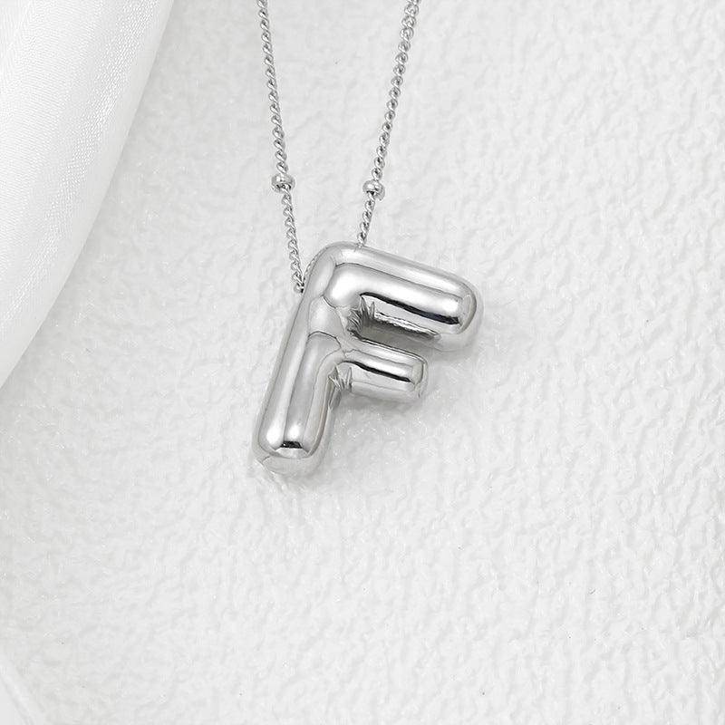 Copper Bubble Letter Pendant Necklace for Stylish Charm - Selvanelle