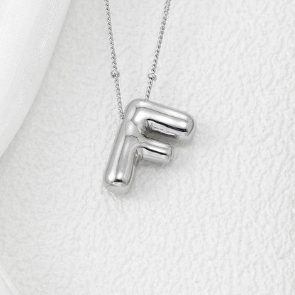 Copper Bubble Letter Pendant Necklace for Stylish Charm - Selvanelle