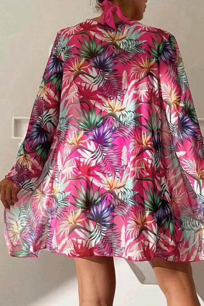 Printed Halter Neck Three-Piece Swim Set - Selvanelle