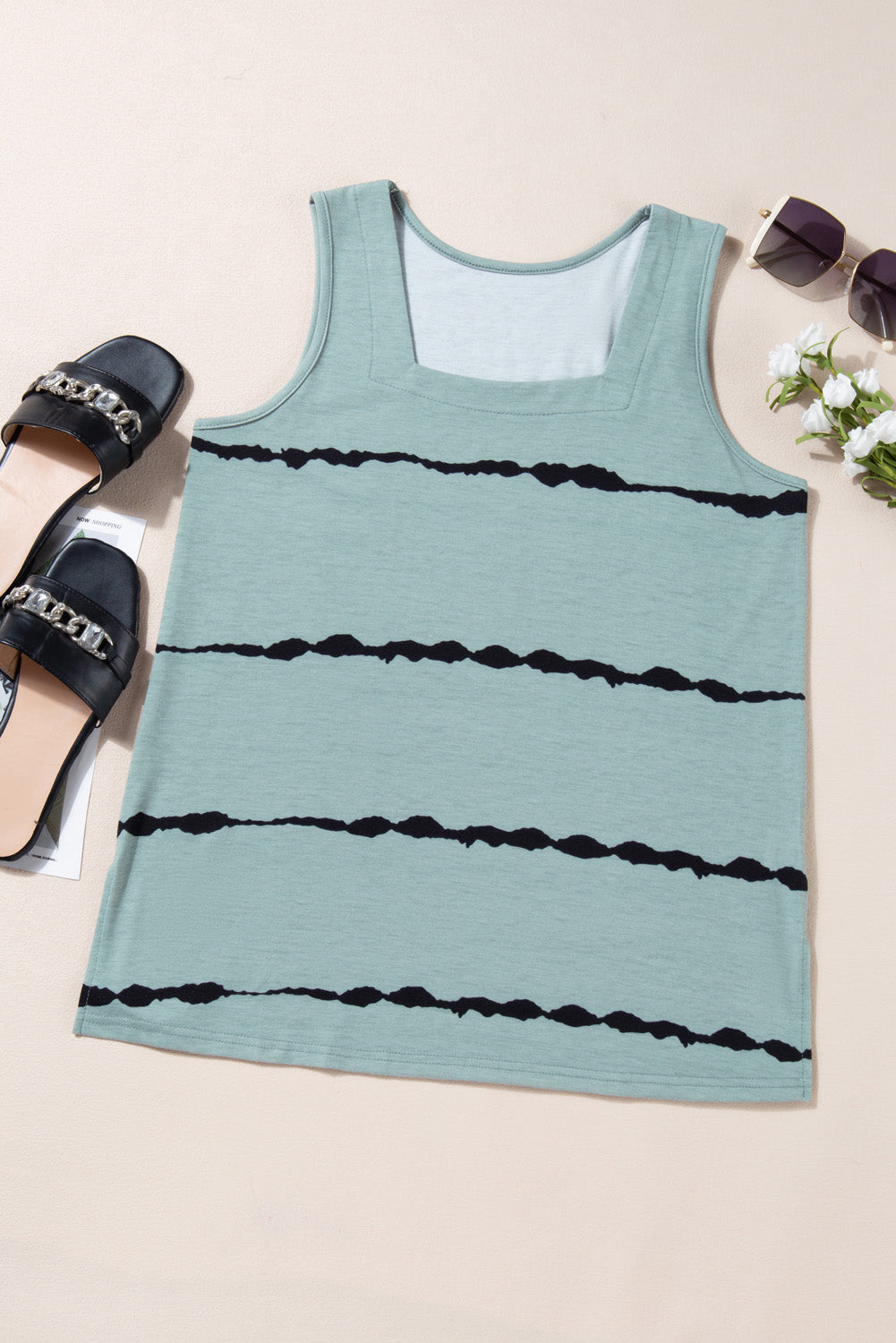 Striped Square Neck Tank