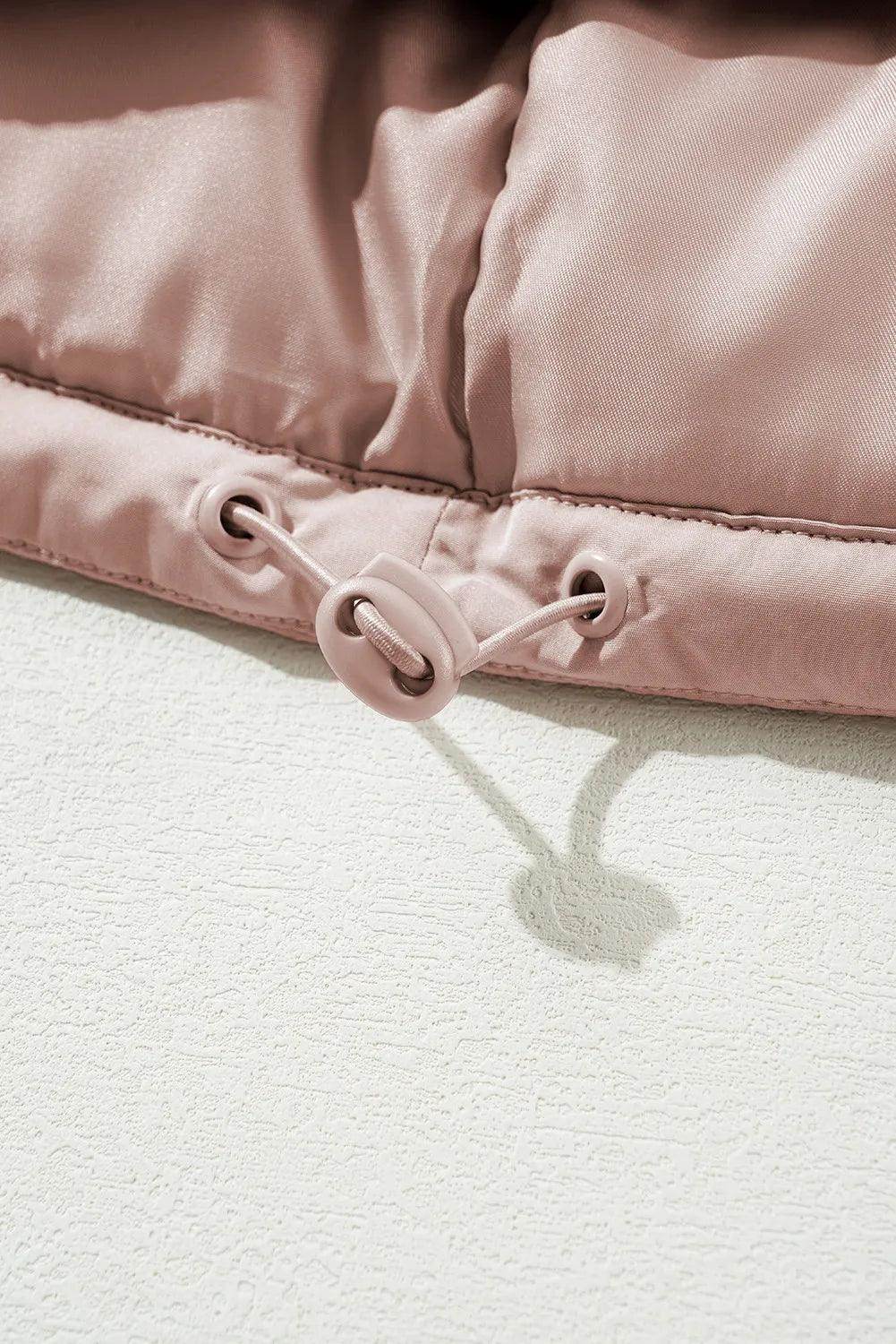 Turtleneck Zip Up Long Sleeve Winter Coat for Women - Selvanelle