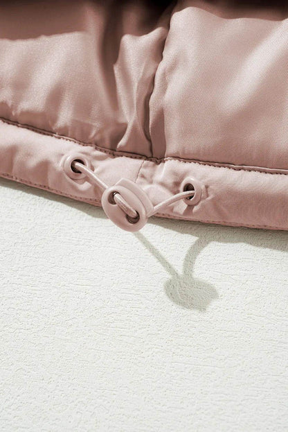 Turtleneck Zip Up Long Sleeve Winter Coat for Women - Selvanelle