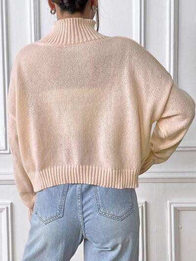 Bow Turtleneck Long Sleeve Sweater for Women Fashion - Selvanelle