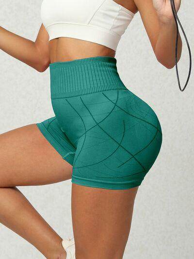 High Waist Active Shorts for Women with Stretch Fabric - Selvanelle