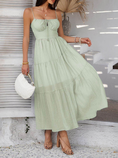 Devine Smocked Tiered Maxi Cami Dress - Selvanelle