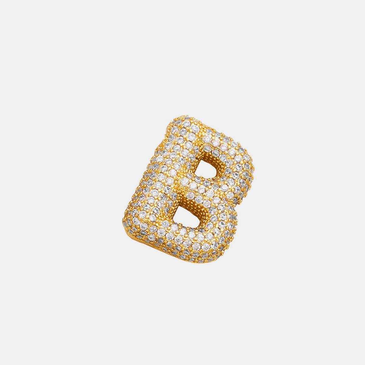 Inlaid Zircon Bubble Initial Necklace for Elegant Style - Selvanelle