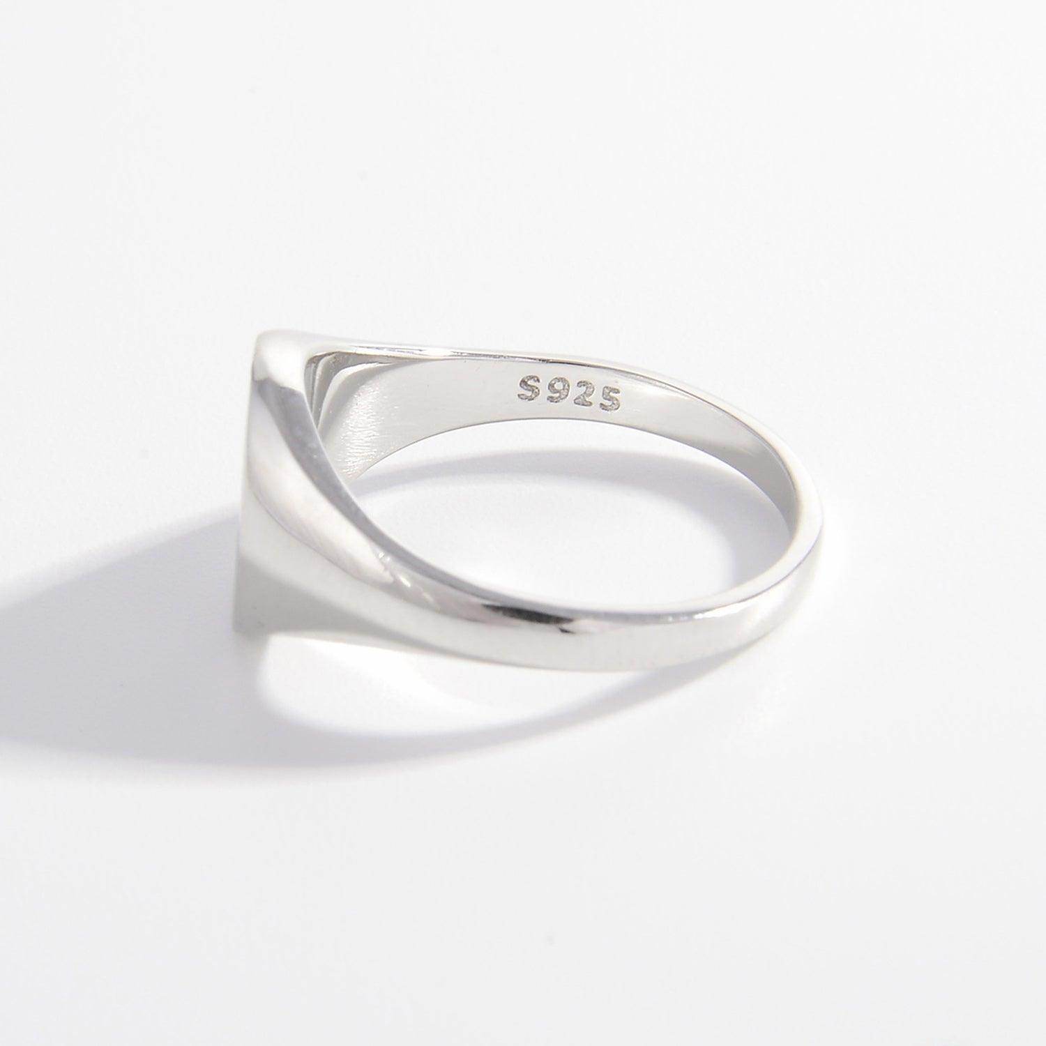 925 Sterling Silver Signet Ring for Men and Women - Selvanelle