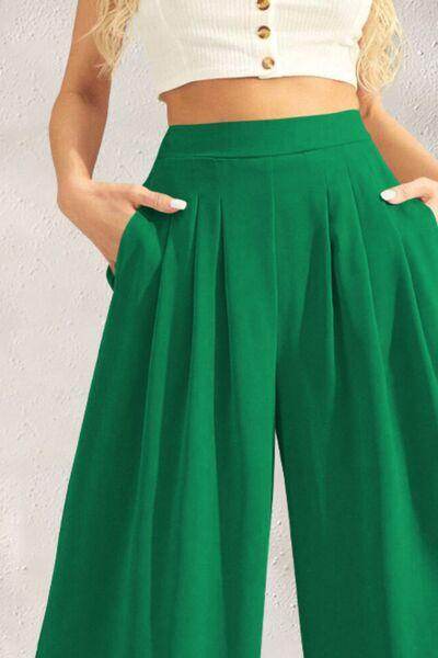 FAM-FAM High Waist Wide Leg Pants for Stylish Comfort - Selvanelle
