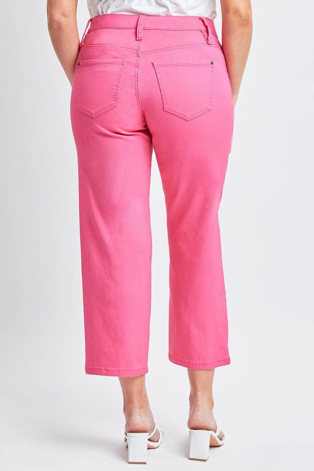 YMI Jeanswear Full Size Mid-Rise Hyperstretch Cropped Pants - Selvanelle