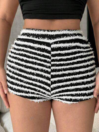 Stylish Striped High Waist Shorts for Women in Various Sizes - Selvanelle