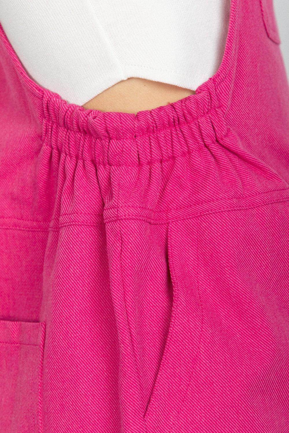 Very J Adjustable Suspender Overalls with Pockets for Women - Selvanelle