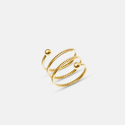Titanium Steel Wrap Ring for Stylish Everyday Wear - Selvanelle