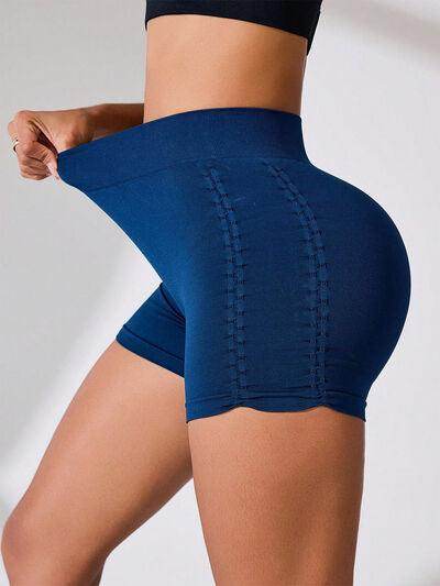 Side Ruched High Rise Active Shorts for Women Fitness - Selvanelle