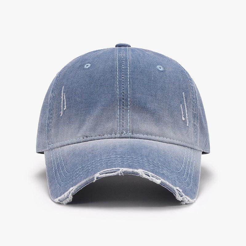 Distressed Washed Adjustable Baseball Cap for All Seasons - Selvanelle