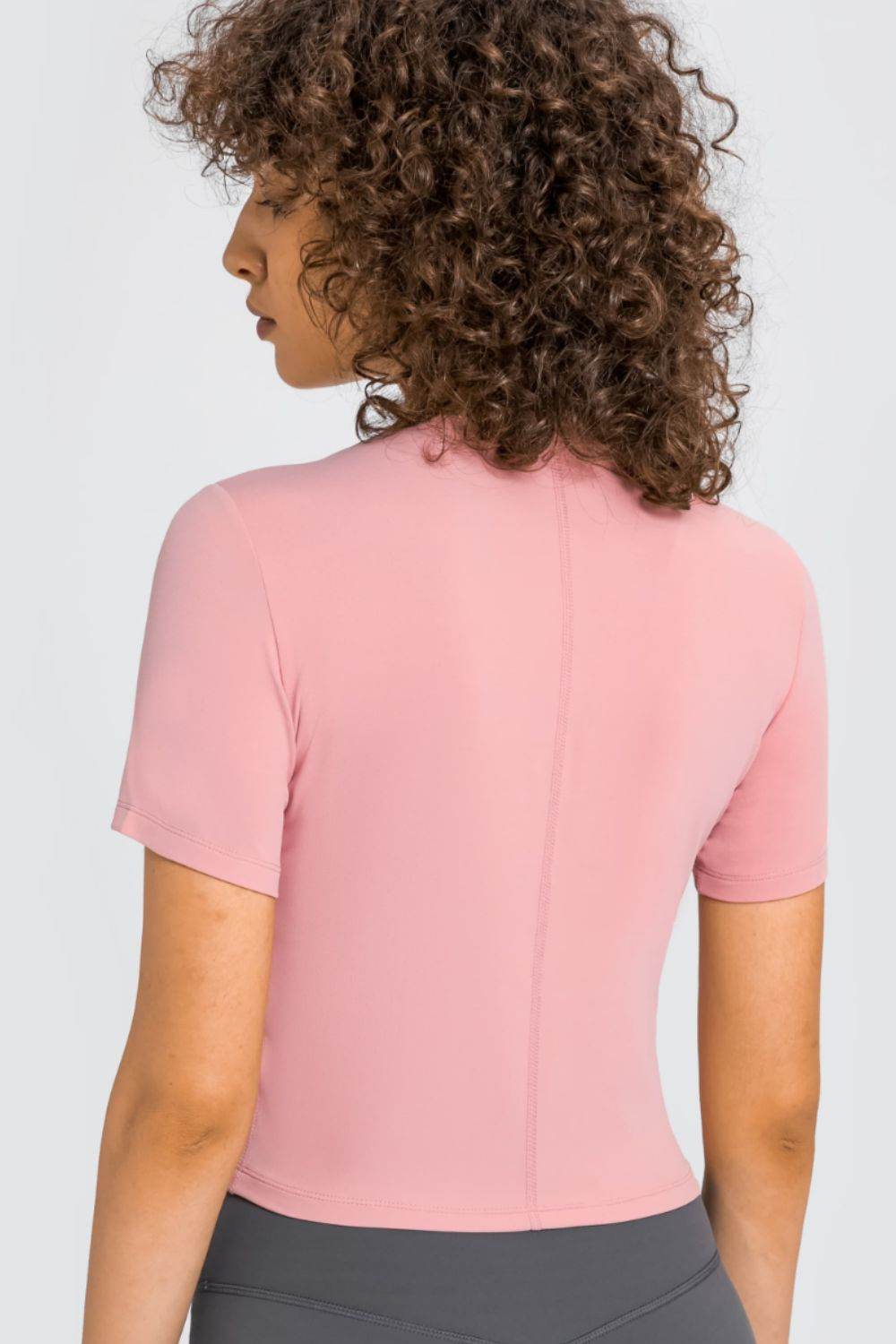 Millennia Round Neck Short Sleeve Yoga Tee - Selvanelle