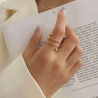Titanium Steel Wrap Ring for Stylish Everyday Wear - Selvanelle