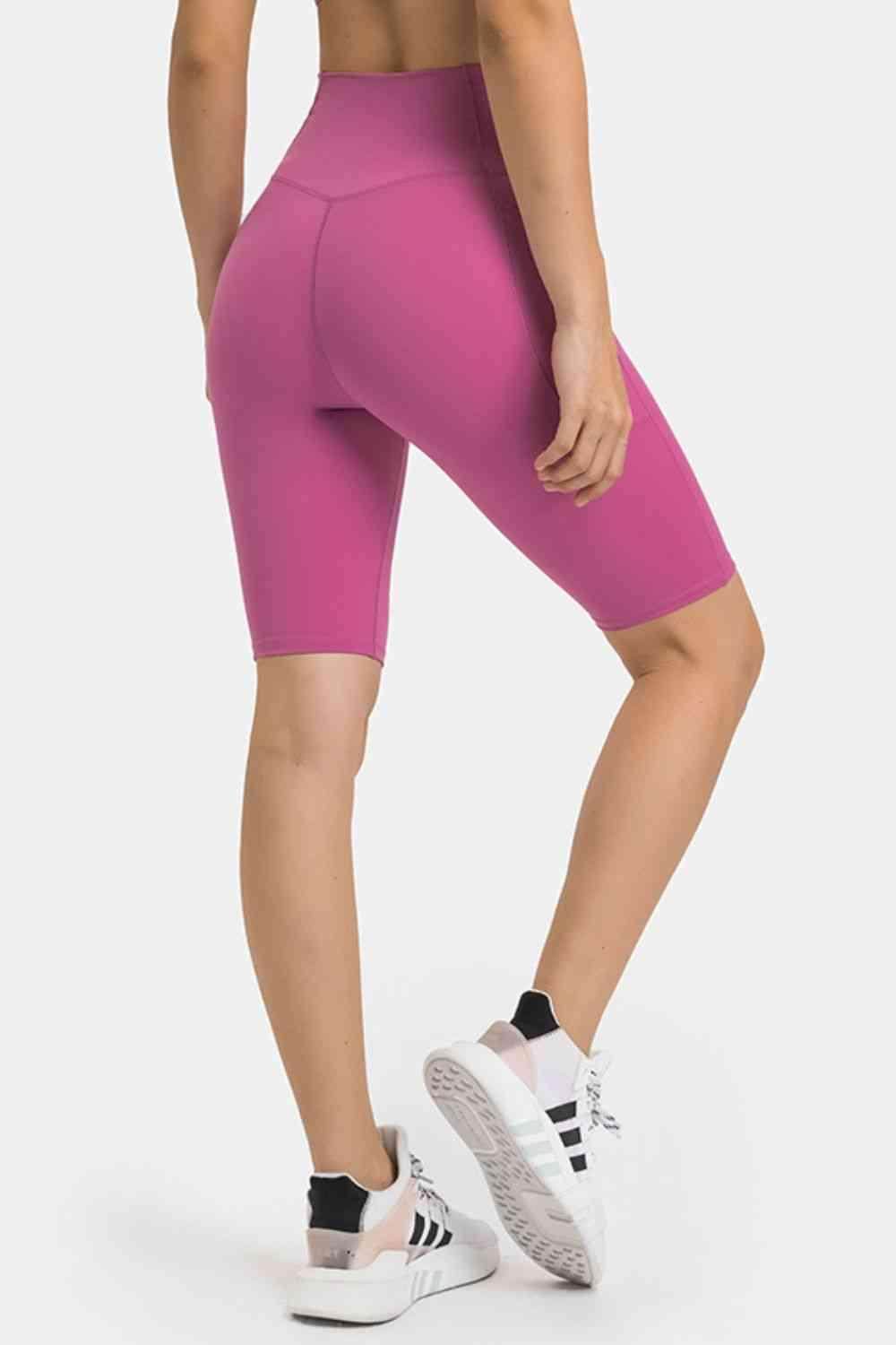 Millennia High Waist Biker Shorts with Pockets for Women - Selvanelle