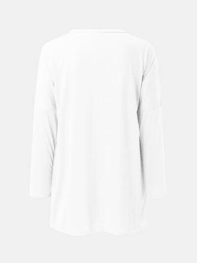 Full Size Round Neck Long Sleeve T-Shirt for Women - Selvanelle