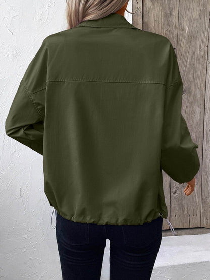 Ivy Lane Pocketed Zip Up Long Sleeve Jacket for Women - Selvanelle