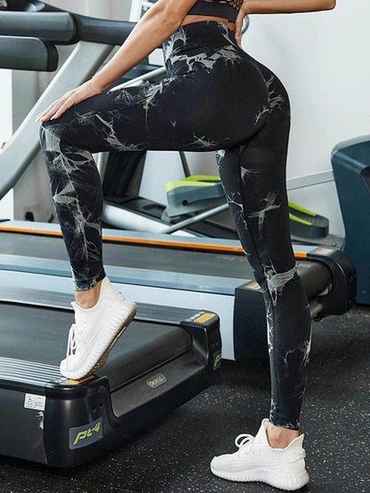 Tie-Dye High Waist Active Leggings for Comfort and Style - Selvanelle