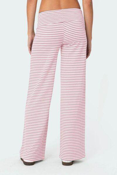Stylish Striped Wide Leg Pants for Comfortable Fashion - Selvanelle
