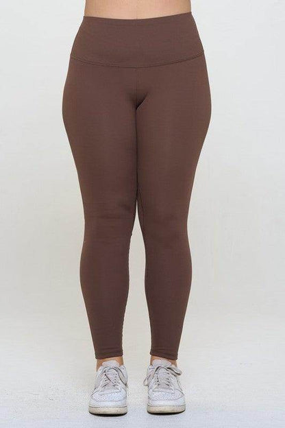 Yelete Full Size Fleece Lined High Waisted Leggings for Comfort - Selvanelle