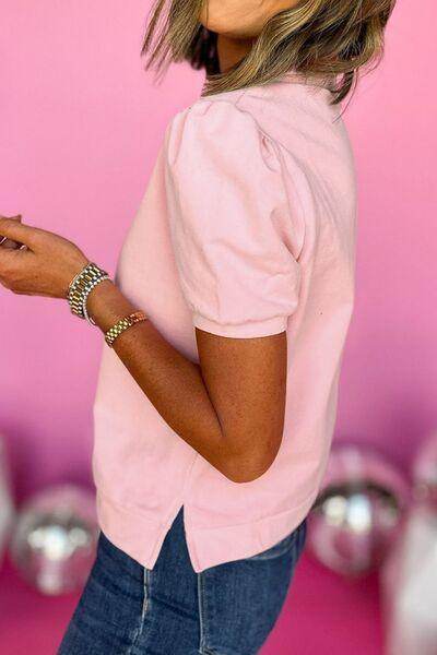 Johnny Collar Short Sleeve T-shirt for Casual Style Wear - Selvanelle