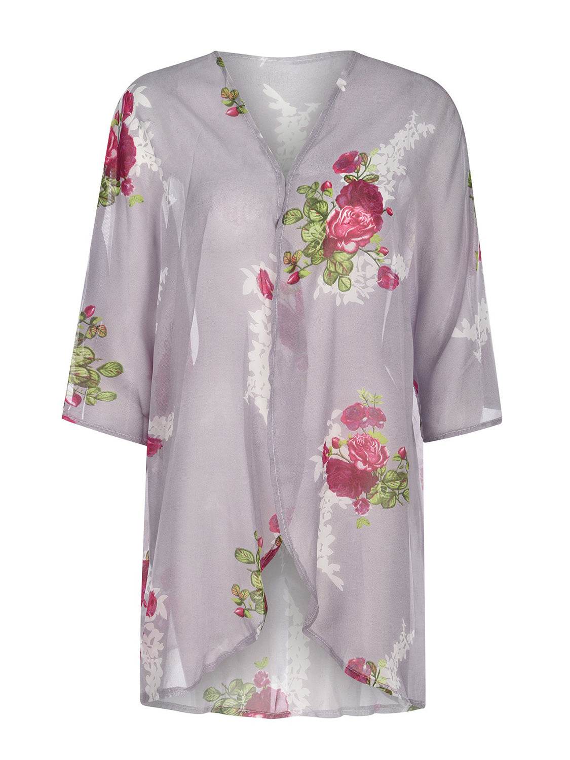 Open Front Half Sleeve Cover-Up - Selvanelle