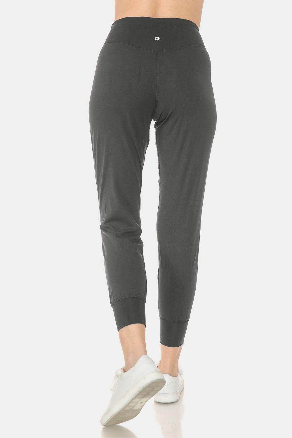 Leggings Depot Wide Waistband Slim Active Joggers for Women - Selvanelle
