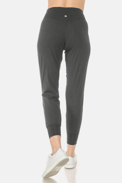 Leggings Depot Wide Waistband Slim Active Joggers for Women - Selvanelle