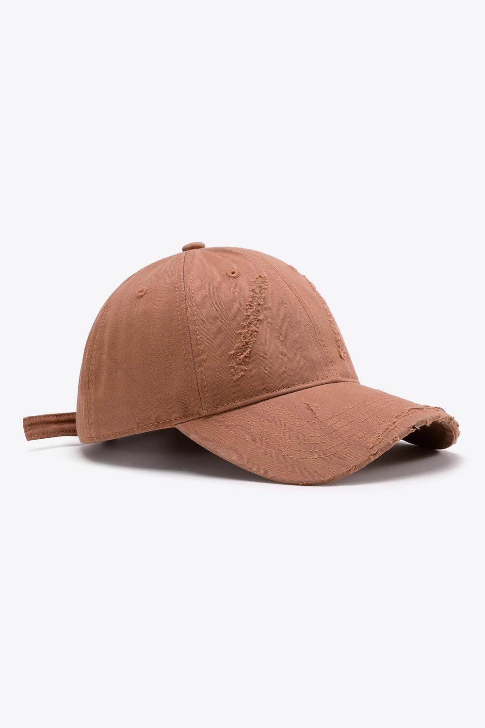 Distressed Adjustable Baseball Cap for Casual Style - Selvanelle