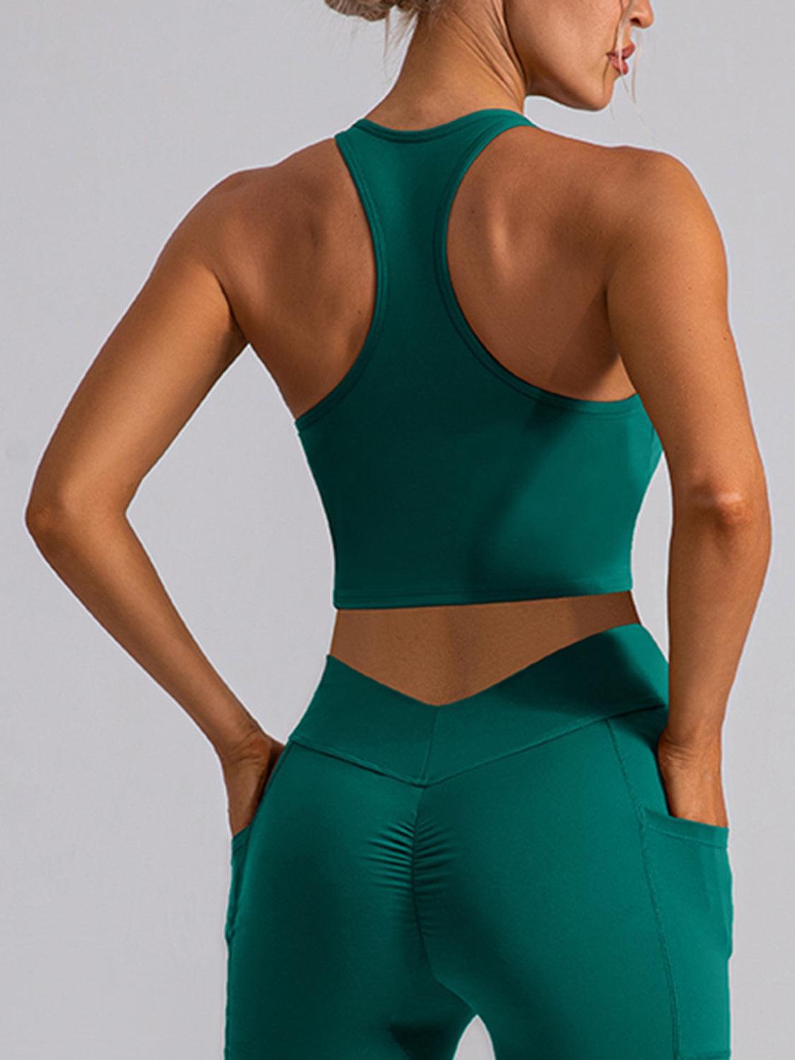 Square Neck Racerback Cropped Tank for Stylish Comfort