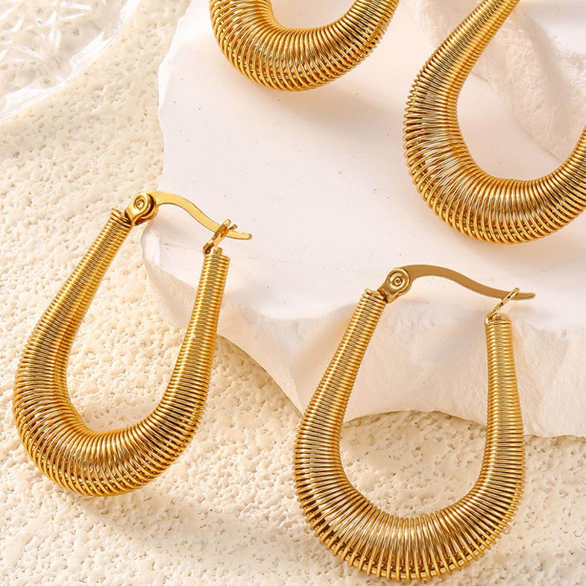 Titanium Steel U Shape Earrings for Elegant Everyday Wear - Selvanelle