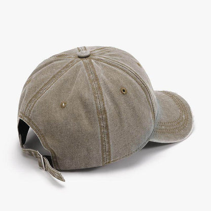 Distressed Washed Adjustable Baseball Cap for All Seasons - Selvanelle