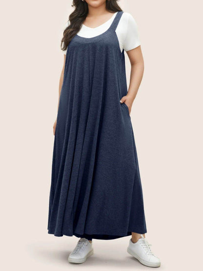 Full Size Pocketed Wide Leg Overalls - Selvanelle