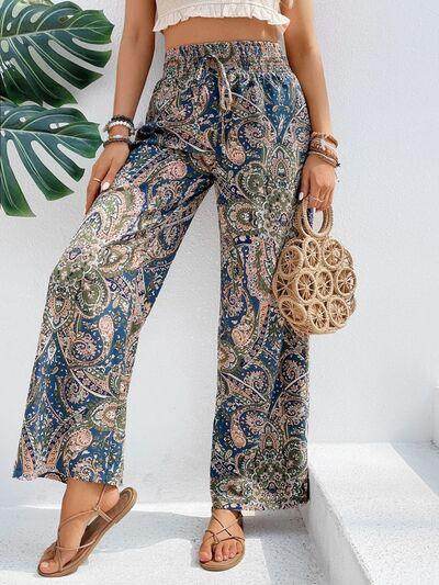 Printed Wide Leg Pants for Stylish Comfort and Fit - Selvanelle