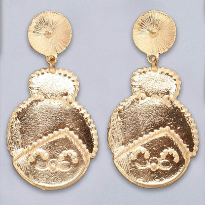 Rhinestone Alloy Mrs. Claus Earrings for Festive Style - Selvanelle