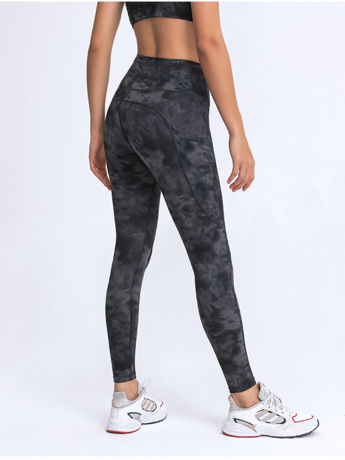 Millennia Wide Waistband Leggings with Pockets for Women