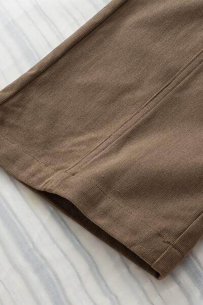 Half Elastic Waist Straight Pants for Comfortable Fit - Selvanelle