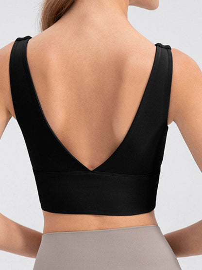Scoop Neck Wide Strap Active Tank - Selvanelle