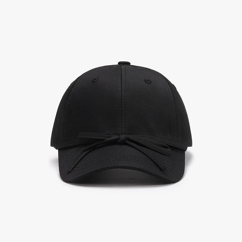 Tied Bow Cotton Baseball Cap for Stylish Summer Wear - Selvanelle