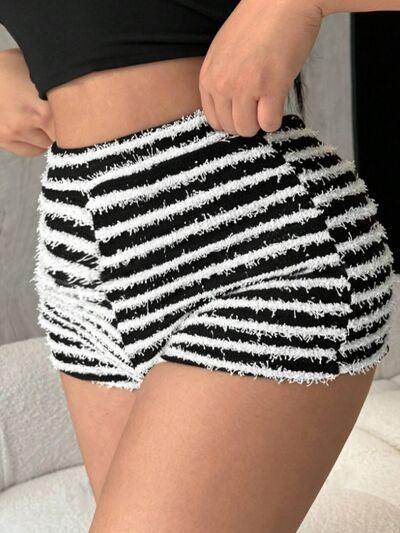 Stylish Striped High Waist Shorts for Women in Various Sizes - Selvanelle