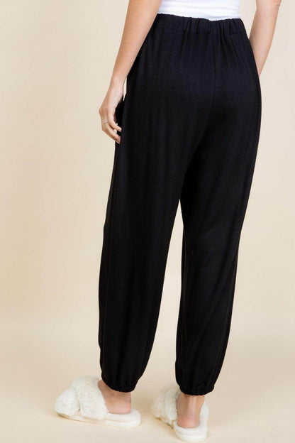 Super Lady Full Size Drawstring Elastic Waist Joggers - Selvanelle