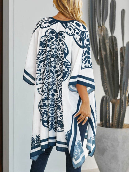 Printed Open Front Cover-Up - Selvanelle