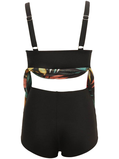 Printed Wide Strap Two-Piece Swim Set - Selvanelle