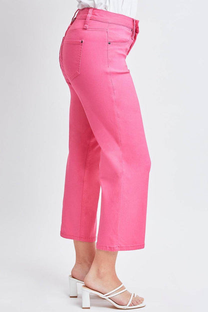YMI Jeanswear Full Size Mid-Rise Hyperstretch Cropped Pants - Selvanelle