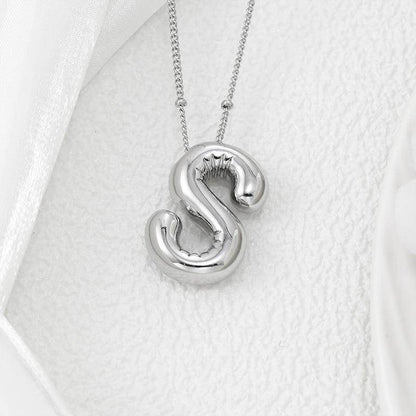 Copper Bubble Letter Pendant Necklace for Stylish Personalization - Selvanelle