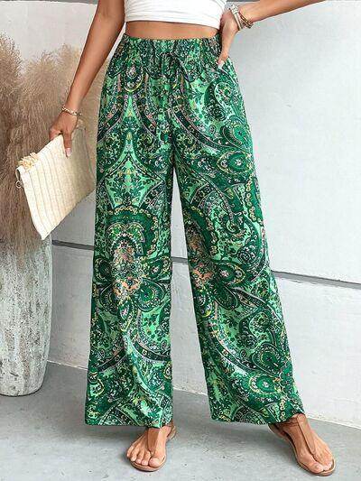 Printed Wide Leg Pants for Stylish Comfort and Fit - Selvanelle