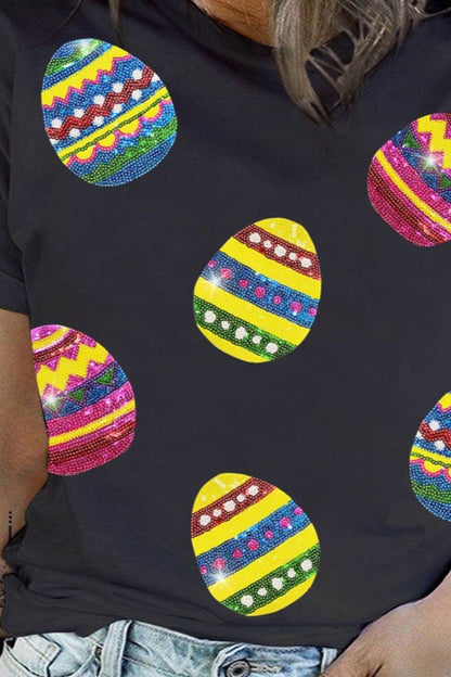 Plus Size Easter Round Neck Short Sleeve T-Shirt - Selvanelle